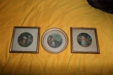 LOT 3 PETITES GRAVURES ANCIENNES ENCADREES SCENE GALANTE..FRAGONARD, CHALLE, BOI