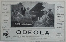PUBLICITE ODEOLA PIANO PNEUMATIQUE SENTIMENTS MUSICAUX MUSIQUE DE 1924 FRENCH AD