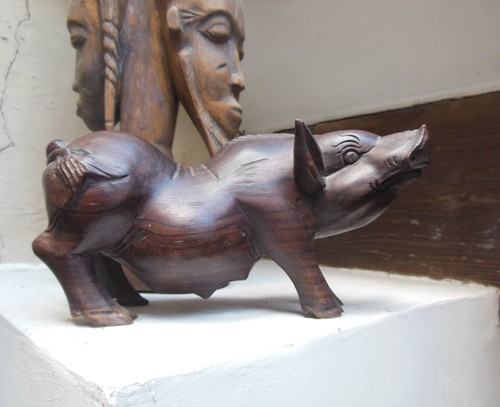 Cochon bois massif art - en,