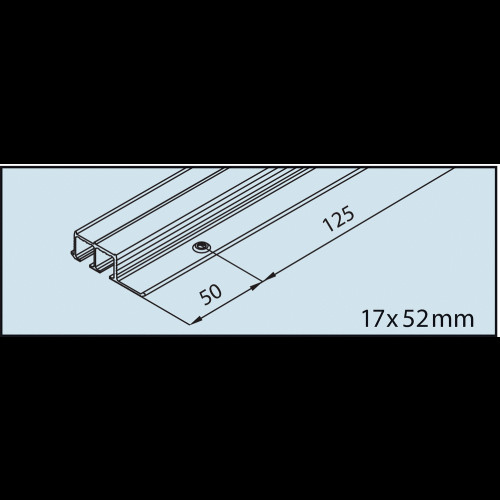 Rail double porte coulissante