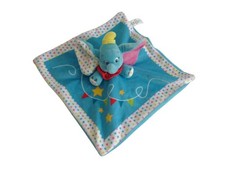Doudou plat Dumbo Disney bleu