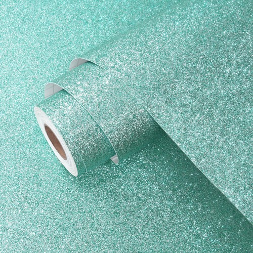 Papier peint paillettes bleu - peint,