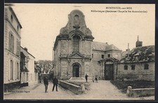 Old postcard Montreuil-sur-Mer, library, old chapel Ste Austreberthe 