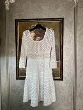 Luisa Beccaria White Broderie Anglaise Cotton Dress - Runway 2013 -