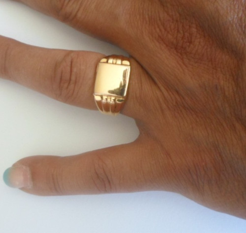 Bague plaqué or - plaqué,
