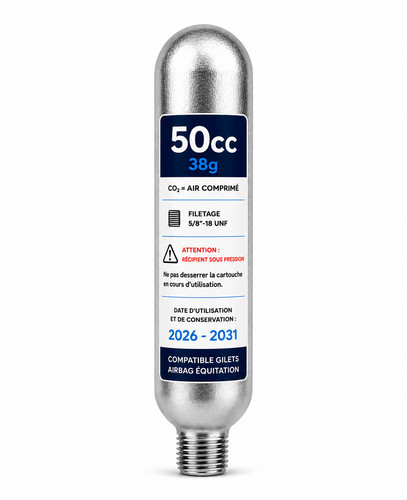 Cartouche co2 50cc 38g - 38g, pour