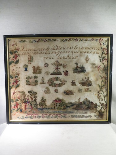 Ancienne jolie broderie points - ancienne,