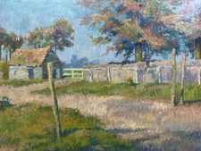 Huile / panneau signée 