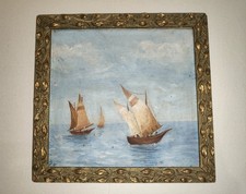 ANCIENNE PEINTURE MARINE HUILE