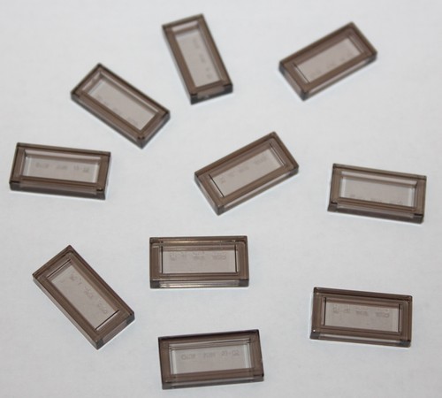 Lego trans black tile ref - x,