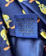 Titi Warner Bros W.B Looney Tunes Tweety Tie / Collector 1997 / Blue