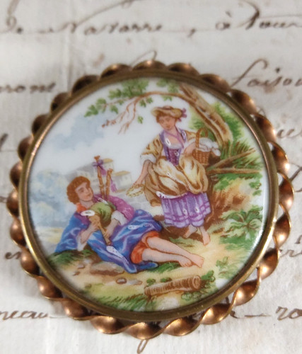 Bijou ancien grande broche - bijou,