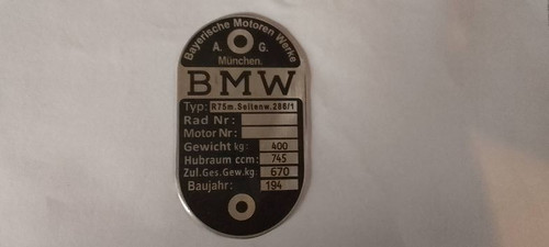 Plaque signalétique bmw - plaque,