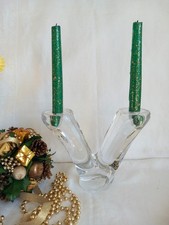 Bougeoir double en cristal