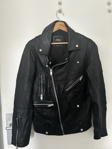 Zara veste moto - moto, cuir