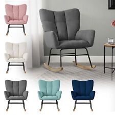 Fauteuil à bascule relax rembourré de salon aspect éponge couleurs au choix