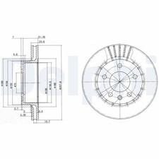 2x Disque de frein DELPHI