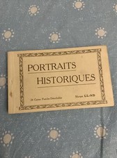 Old postcard notebook historical portraits