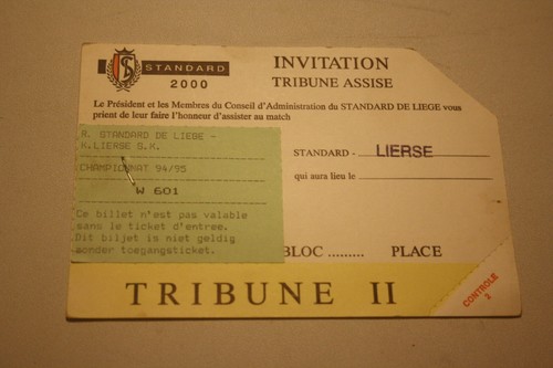 Ticket standard liege v - ticket,
