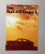 Rare Audi 100 Coupe S 1972-1973 UK brochure. 20 pages.