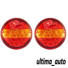 Pair 24 Volt LED Tail Lights Hamburger Rear For Scania Trailer Truck