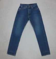 Jean Tapered Slim Vintage 90s Levi's 534 Made Italy Femme W31 L30 Bleu Stonewash