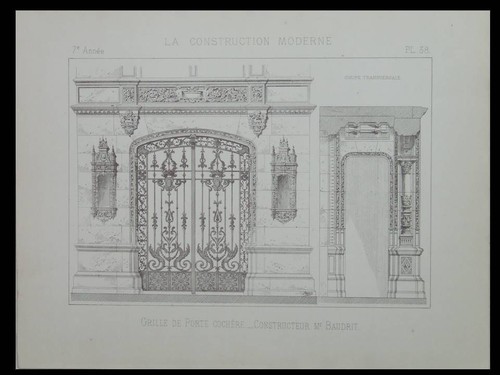 Grille porte cochere 1892 - cochere,