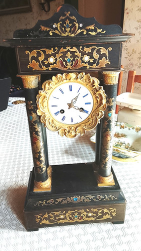 Pendule portique colonnes - pendule,