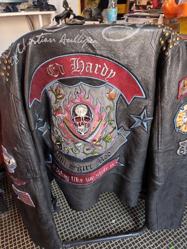 Blouson cuir décore - blouson,