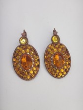 GAS BIJOUX Importantes boucles d'oreilles dormeuses Vintage