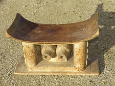 -ANCIEN TABOURET AFRICAIN de SAGE BOIS ASHANTI GHANA? Jus de GRENIER Déco   D