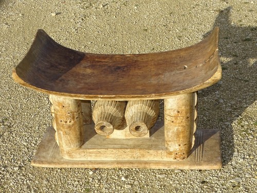 Ancien tabouret africain de - -ancien,