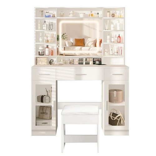Coiffeuse blanche miroir - ​coiffeuse,