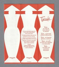 Carte publicitaire  - advertising card  - Tocade de Rochas 3 volets recto verso