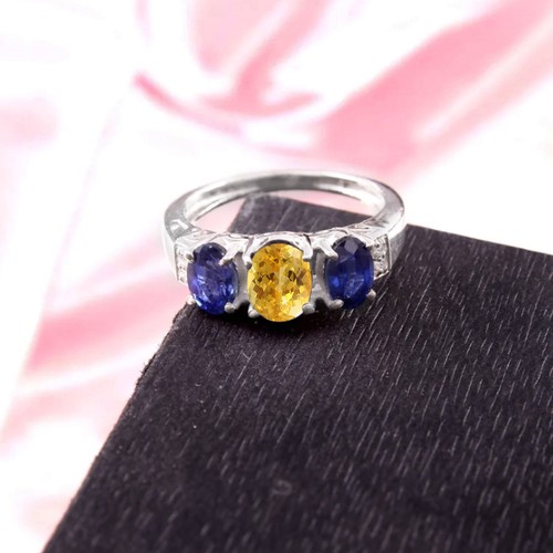 Bague saphir jaune - bague,
