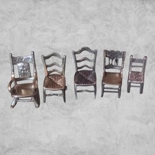 Lot 5 chaises miniatures