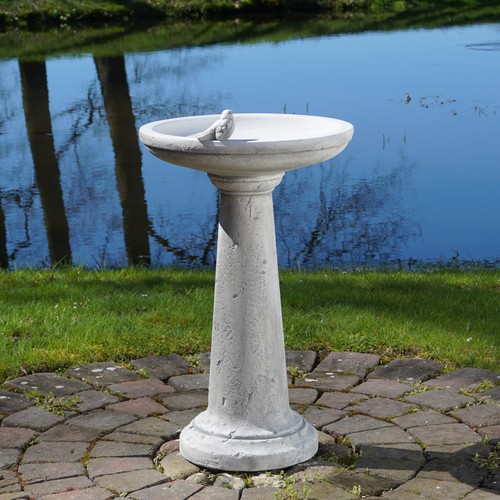 Bain oiseaux avec colonne - avec,