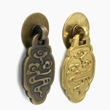 1 Paire Chinois Antique Laiton