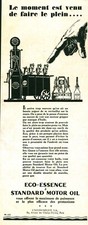 Publicité ancienne éco-essence & standard motor oil  1929 issue de magazine