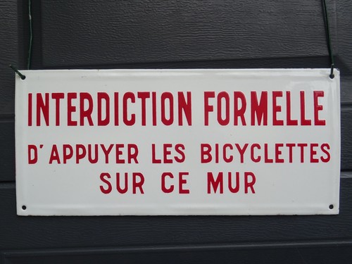 Plaque émaillée interdiction - plaque,
