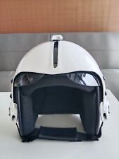 CASQUE DE VOL BLANC UNI HGU-33 ACCESSOIRE DE FILM PILOTE AVIATEUR NAVAL USN