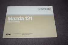 Operating Instructions Manual Mazda 121 Type DB 12/1992 First Class