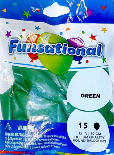 Green funsational latex - green, 12"