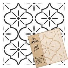 LUCCA Pochoir en PLASTIQUE réutilisable pour tuiles // Géométrique Marocain