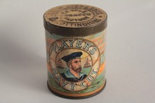 Medium Player's Navy Cut Tobacco Sheet Metal Cigarette Box (62074)