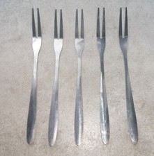 Lot de 5 petite fourchettes à 2 dents inox 9,5 cm neuf