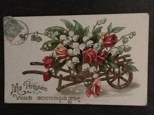 CP ILLUSTRATED WAFFLE GILDING MA PENSE ... LILY OF THE VALLEY FLOWERS ROSES WHEEL - 12704