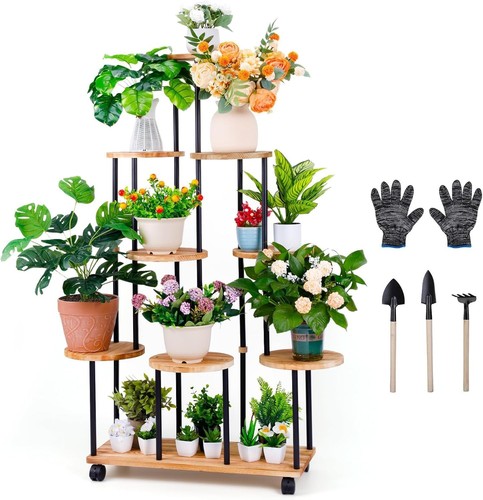 Porte plante interieur bois - plante,