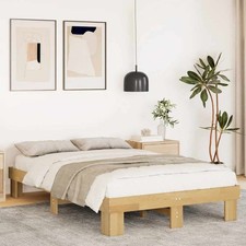 Cadre de lit sans matelas 90x200 cm bois massif de chêne vidaXL