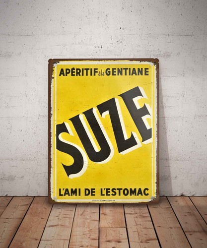 Plaque métal vintage suze - plaque,